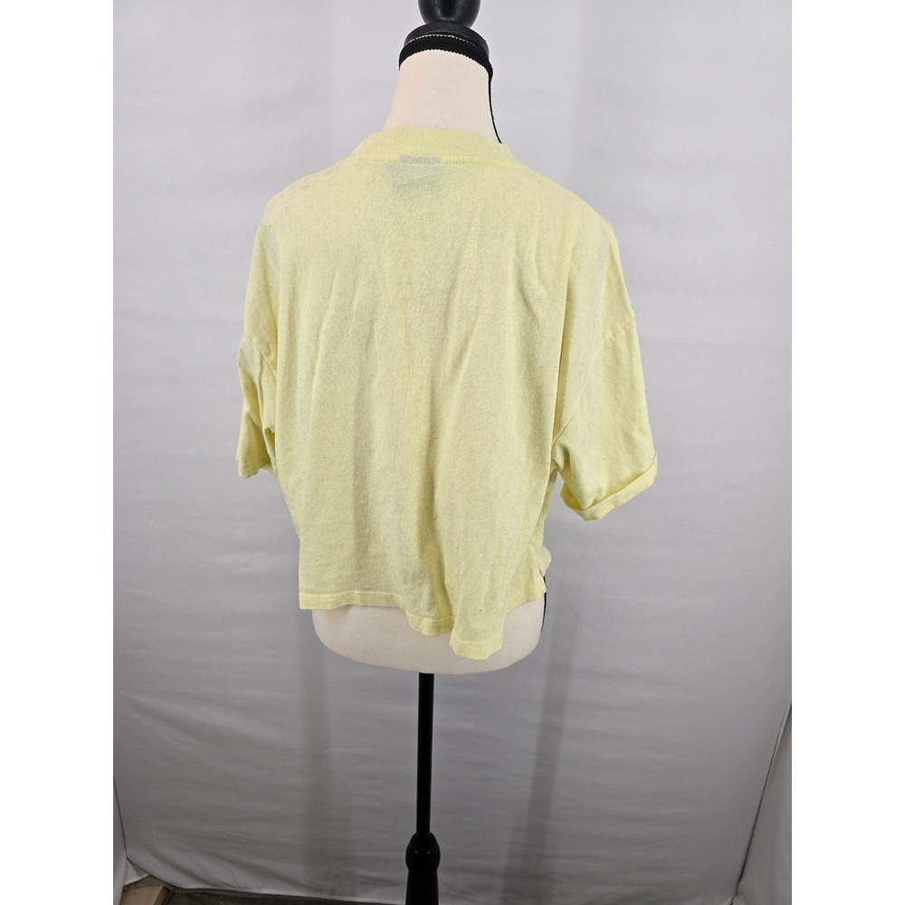Ocean Pacific OP Icons of Culture Yellow 1988 Retro Graphic T-Shirt Womens Small - Picture 3 of 5